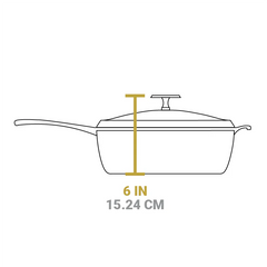 Blacklock 4 Quart Lightweight Cast Iron Deep Skillet With Lid