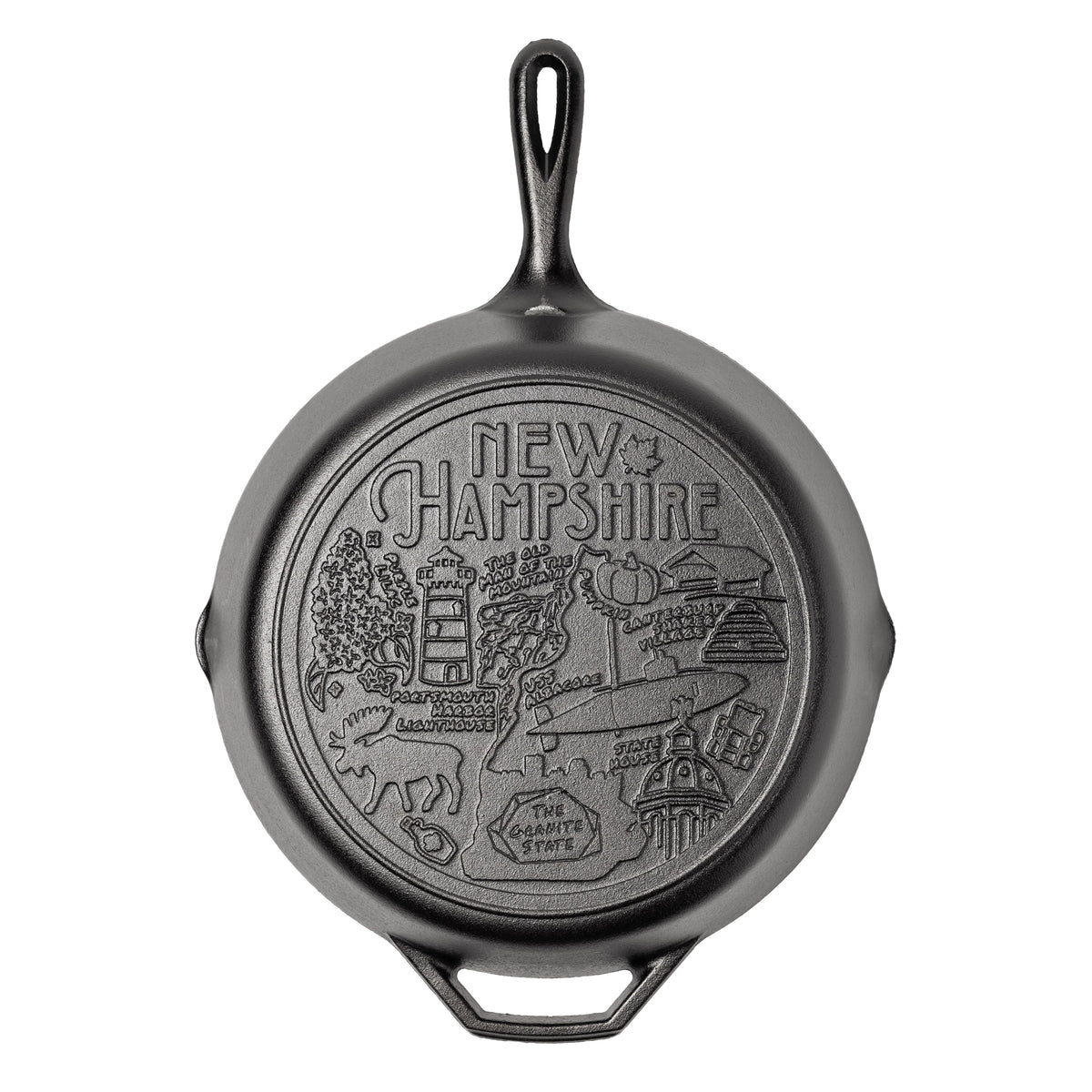 American Road Trip: 12 Inch Seasoned Cast Iron Skillet, New Hampshire