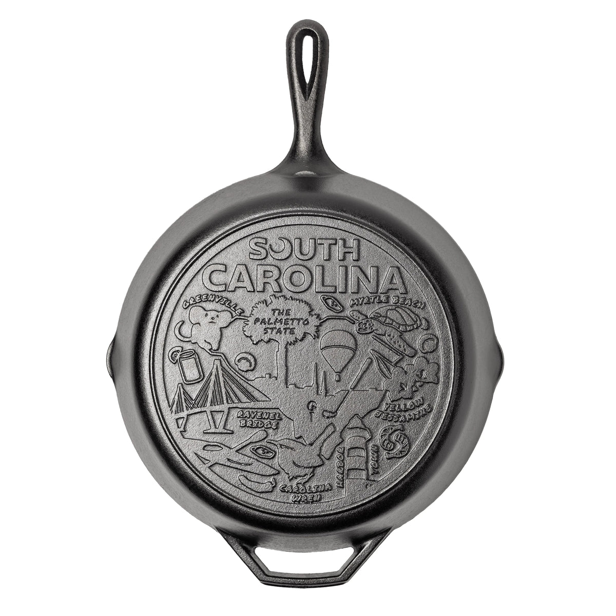 American Road Trip: 12 Inch Seasoned Cast Iron Skillet, South Carolina