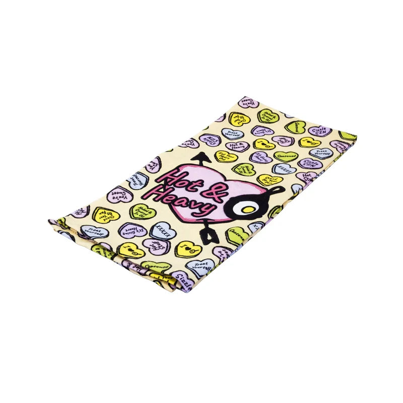 Conversation Heart Dish Towel