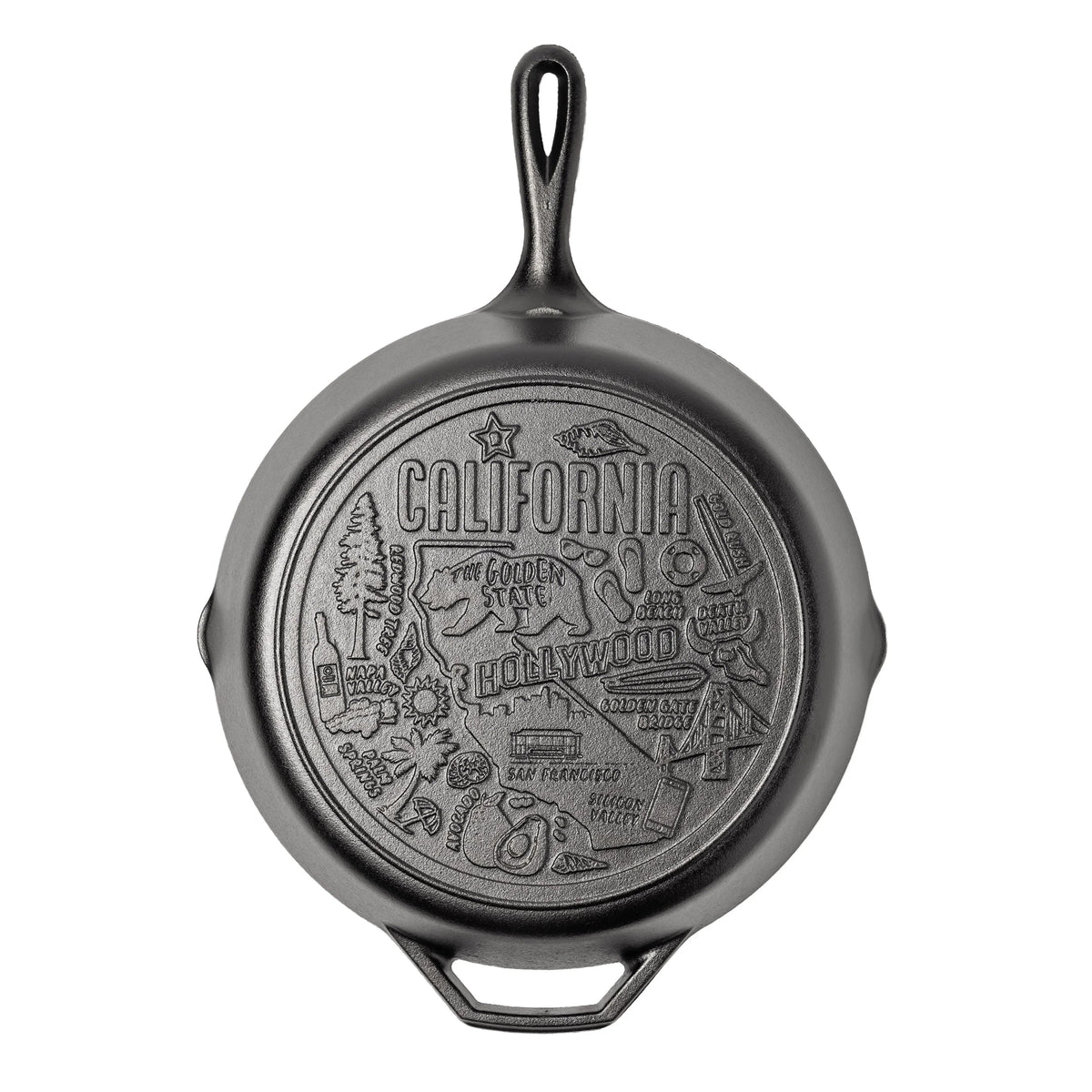 American Road Trip: 12 Inch Seasoned Cast Iron Skillet, California