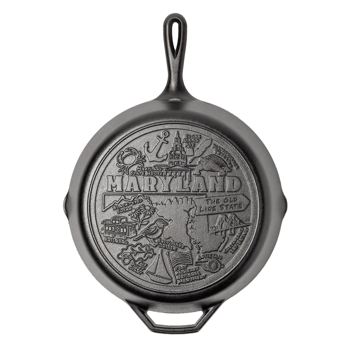American Road Trip: 12 Inch Seasoned Cast Iron Skillet, Maryland