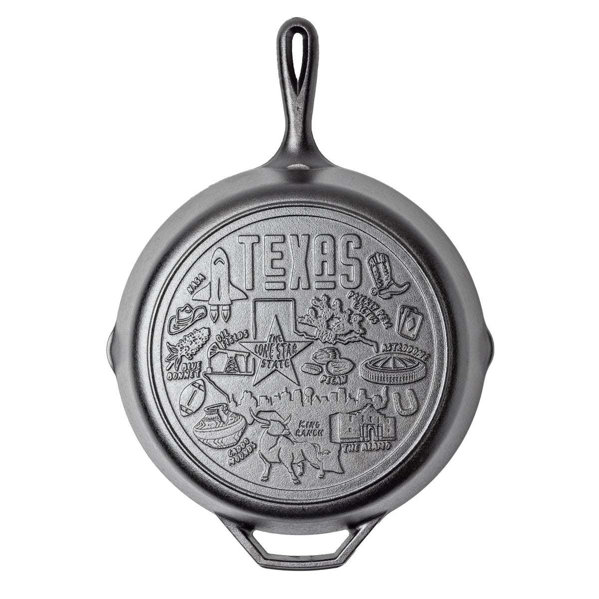 American Road Trip: 12 Inch Seasoned Cast Iron Skillet, Texas