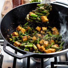 14 Inch Seasoned Cast Iron Wok